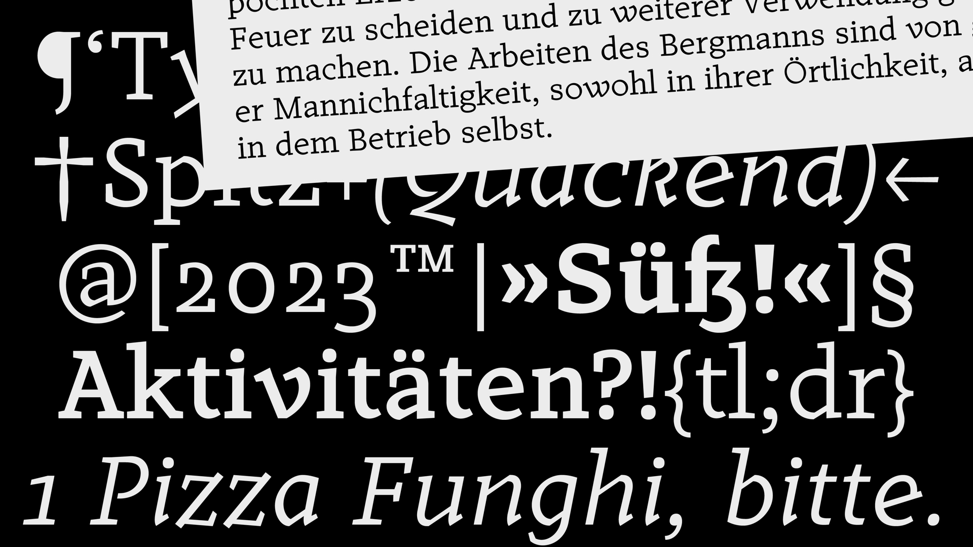 Fritzchen single words, punctuation, and symbols.