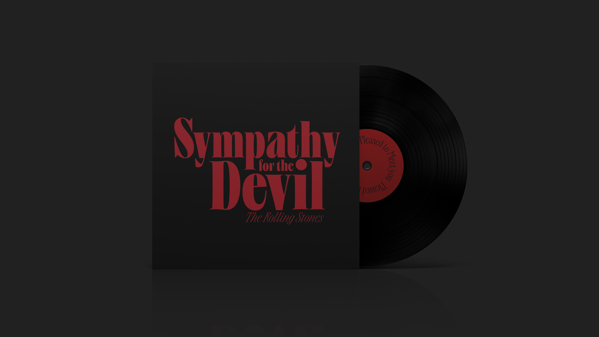 Image of a vinyl record cover. Sympathy for the devil The Rolling Stones.